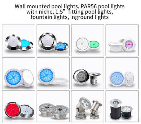 Podwodne oświetlenie basenowe ze stali nierdzewnej, oprawa oświetleniowa do basenu wewnętrznego RGB