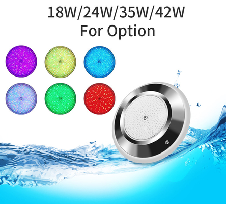 Zmiana koloru IP68 RGB LED Pool Light Wodoodporna Inox 316L 12V 18W
