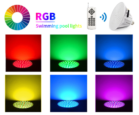 E26 120V 35W żarówka basenowa LED RGB pilot zmieniający kolor